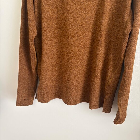 Athleta Athletic Uptempo II Hoodie Sweatshirt Heathered Brown Size M - Picture 4 of 10